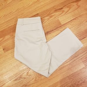 Dalia Collection Modern Fit Beige Capri Pants